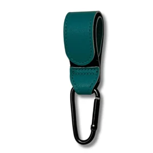 GANCHO COLGADOR DE CUERO (PU) TURQUESA