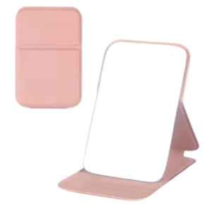 ESPEJO CON BASE ROSADO