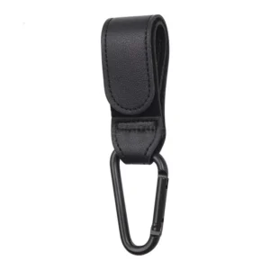 GANCHO COLGADOR DE CUERO (PU) NEGRO