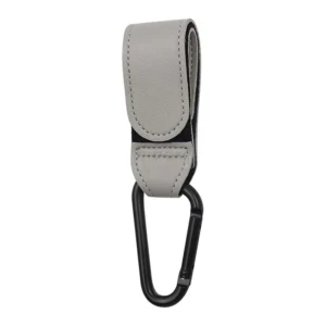 GANCHO COLGADOR DE CUERO (PU) GRIS
