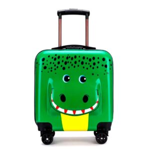 MALETA CON RUEDAS DINO VERDE